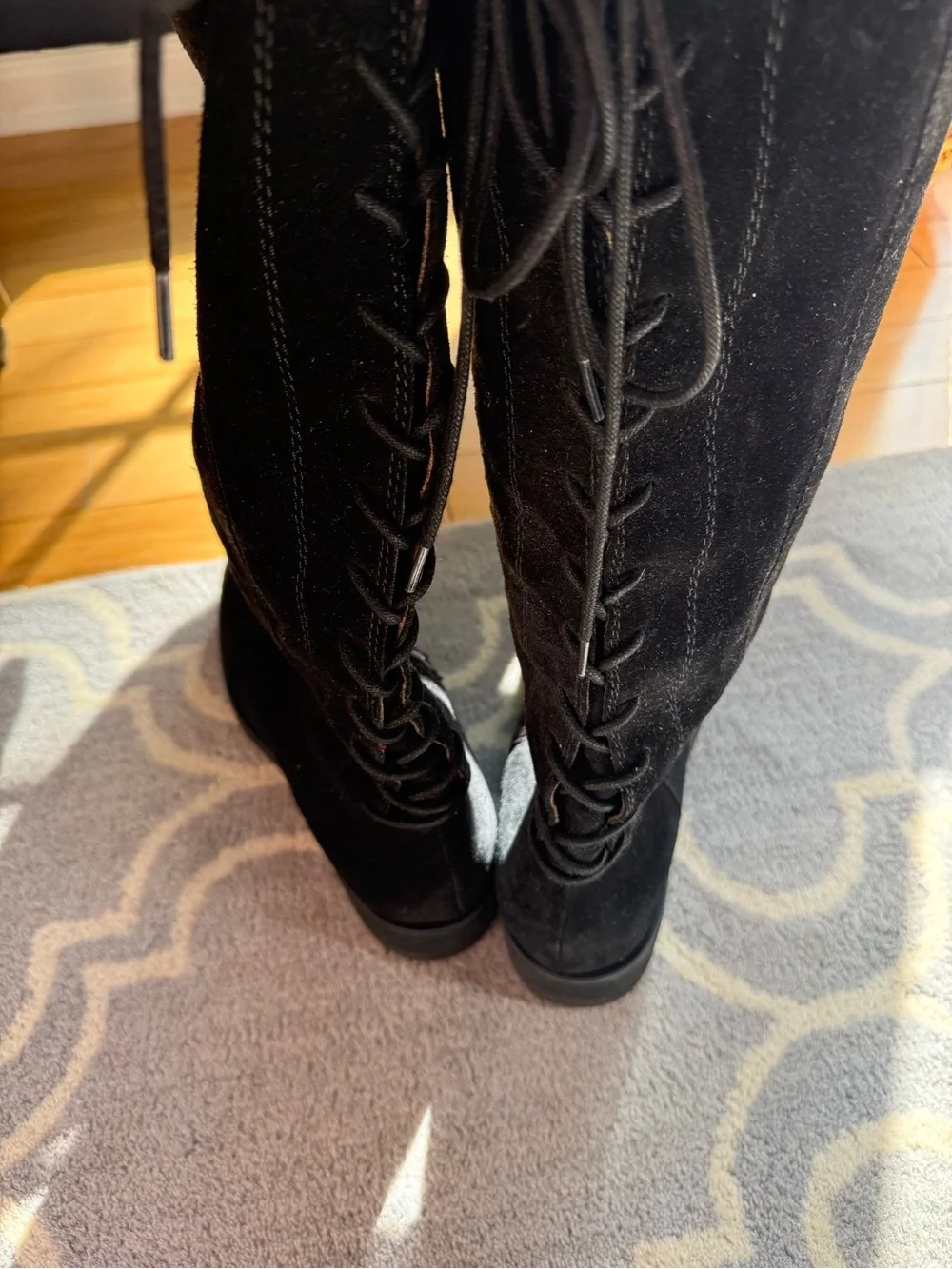 Sofft Black Over-the-Knee Suede Boots